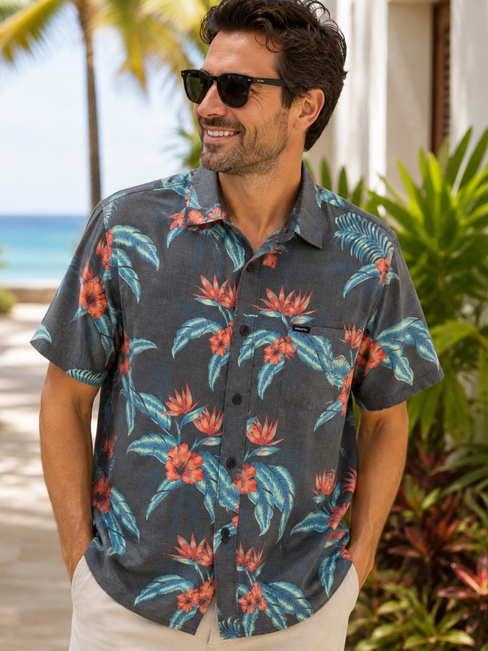 O’Neill Men’s Large Tropical Hawaiian Shirt
